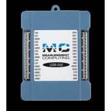 MCC USB-202 12-bit, 100 kS/s Single Gain Multifunction USB DAQ Device